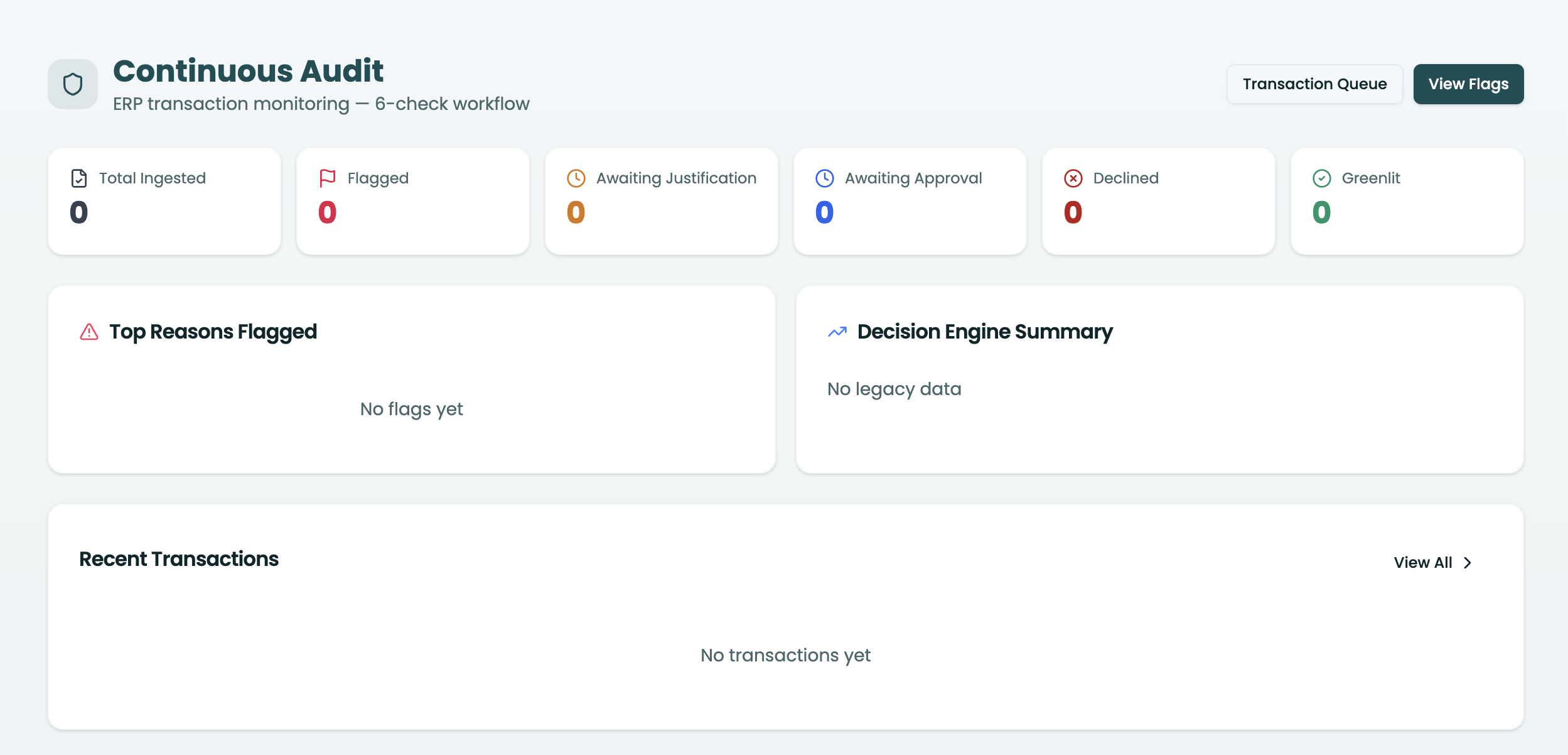 Continuous Monitoring module screenshot